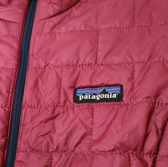 Patagonia Women's Nano Puff Lightweight Outdoor Puffer Jacket Burgundy Wine Sml - Picture 5 of 9